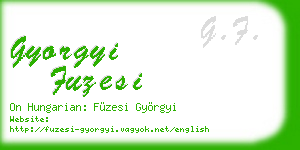gyorgyi fuzesi business card