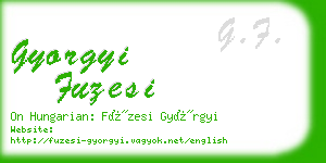 gyorgyi fuzesi business card